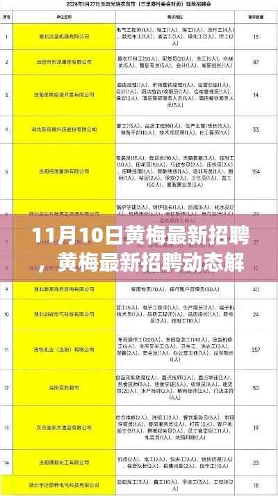 黄梅最新招聘动态解析,聚焦职场热点,把握未来趋势,引领行业风向标