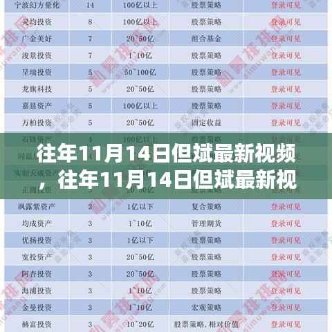 往年11月14日但斌最新视频及其深度解析揭秘