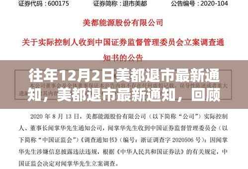 美都退市最新通知回顾，背景、事件、影响与时代地位分析