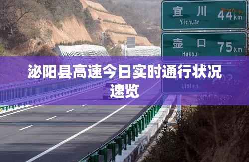 泌阳县高速今日实时通行状况速览