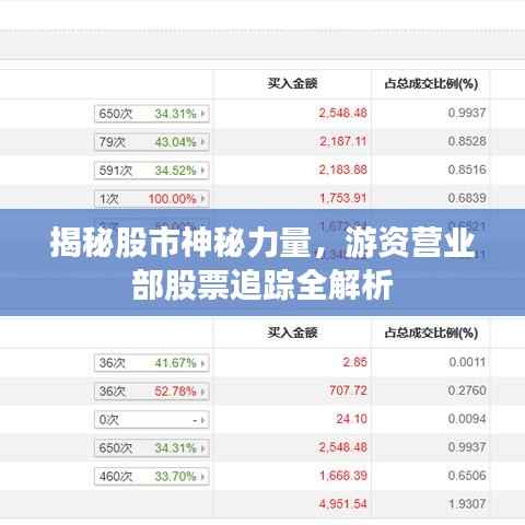 揭秘股市神秘力量，游资营业部股票追踪全解析